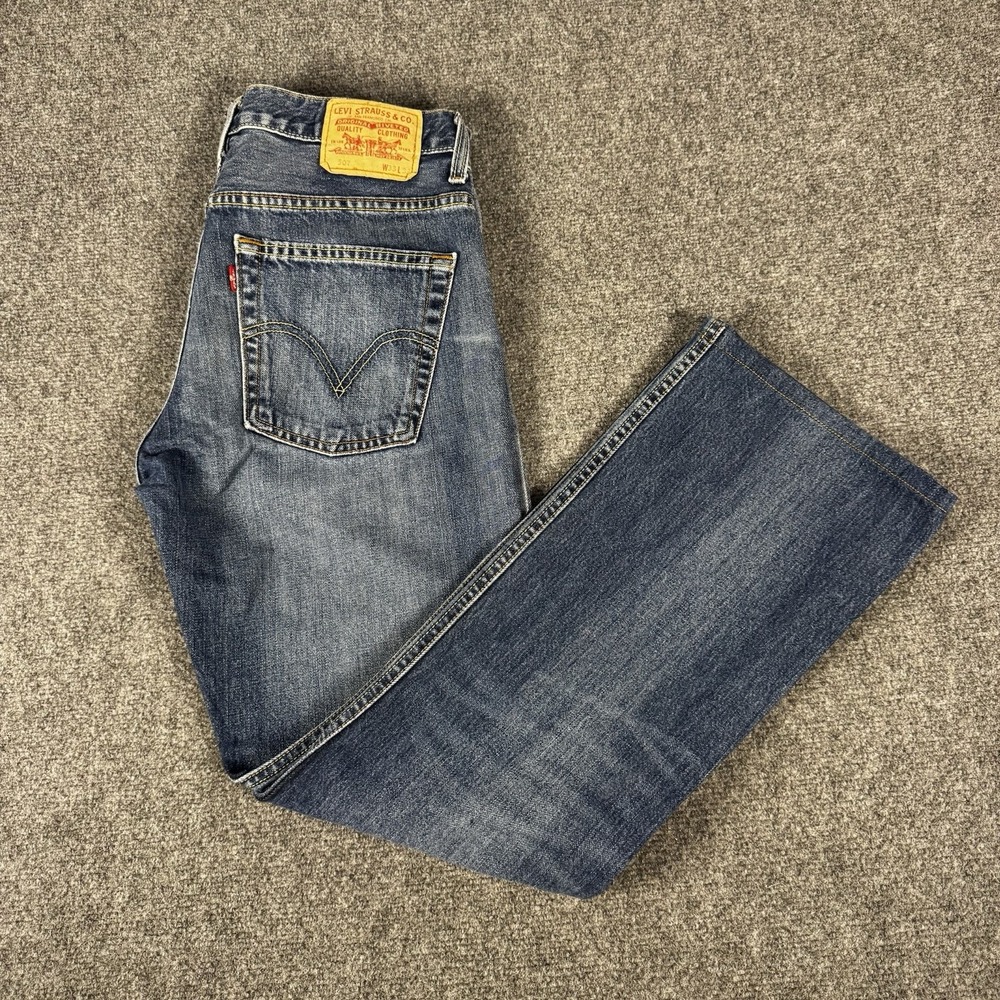 Levi's 507 Men's Slim Bootcut Jeans 33x32 Medium Wash Blue Denim Y2K